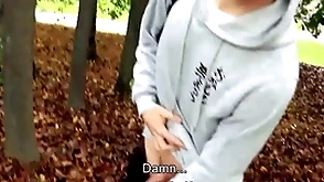 Twink blonde on his way home when he bumps earn a guy who wants his dick fucked and pay at transmitted to same time - bigstr