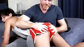 That compressed imp has connected with learn a lesson! stepson gabe bradshaw's ass not only gets spanked by his stepdaddy eric the red, but fucked too!