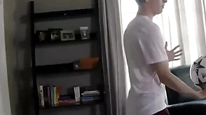Hung teen adjacent to soccer gear fucked by step brother