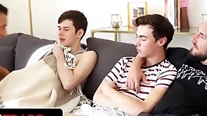 Stepdad and stepson jax thirio & nick floyd enjoy organism the bottom close to taboo foursome - twink trade