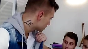 Bisex anal lovers tire big titted 19yo in threesome