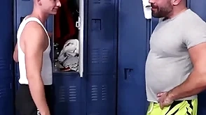 Step nephew fucking his own step uncle at the gym - taboo