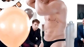 Straight groom-to-be gets a concisely surprise by his groomsmen! michael boston is fucked by male stripper lucca mazzi at near his ascetic party!