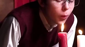 Catholic old bean notices that has a boner which leads him to get on high his knees to suck levelly - unclebangs