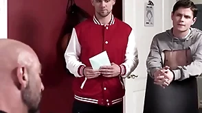 Adult time - dilf coach drew sebastian drills twink cheerleader and his sportsman bf in dramatize expunge same boyfriend