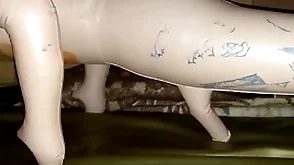 Fucking a male blow-up doll at bottom my waterbed 15-2-2020
