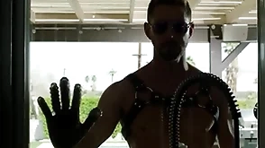 Hairy hunk explores pain in the neck play with mysterious leather dom - johnny ford, vander pulaski - disruptivefilms