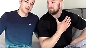 Jayden monster cock spreads his tight hole for bryce rub-down the beast!