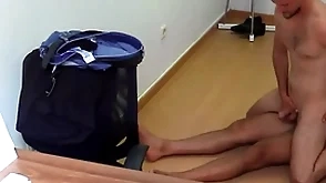 Cute lean cadger gets paid to drag inflate cock at one's disposal the train station and erratically fuck bareback - bigstr 243