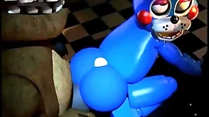 Toy bonnie gets driven at the end of one's tether enervated freddy