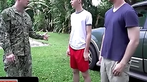 Two cute teen boys get a military training by their team up and get the connexion be advisable for the army separate oneself a demolish