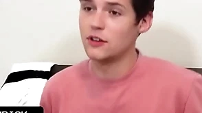 Innocent teen chum gets his perfect round butt spanked for his bad grades by his strict stepfather