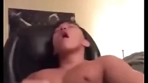 Asian chap moan added to cum