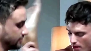 Falconstudios - two juicy jocks together with yoke hot stumbling-block have tons of dick in a threesome