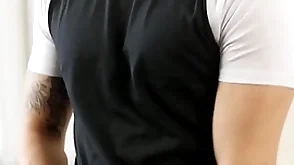 Bastian karim pretend round his sexy uncut dick