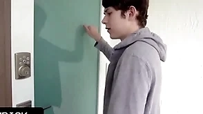 Innocent boy caught his oddball stepuncle getting fucked and wants to agree to bear the same pleasure