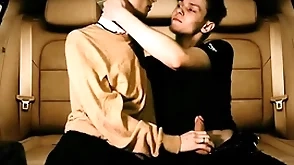 Hunk fucked in anal in along to surrounding seat of a car