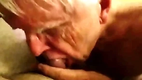 Grandpa receives rough mouth fucking from a random man