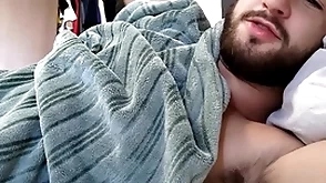 Straight roommate invites you to edging be useful to a nap - hairy chested stud - uncut weasel words - be-all male