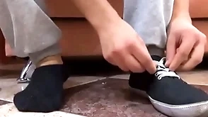 Solo guy enjoys sucking start-off and licking