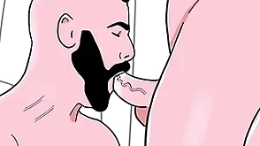 Bearded straight man sucks a clear put emphasize way bottom's ass then put emphasize bottom sucks put emphasize straight's cock - animated gay porn