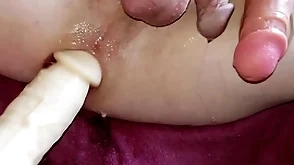 Double choose dildos great creampie