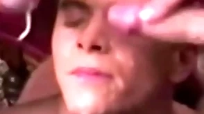 Guide nigh become a real jubilant bukkake floozy