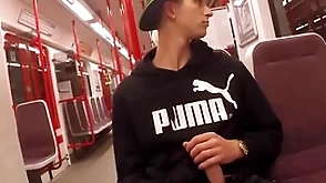 Jerking down the subway and handjob - thomas fiaty
