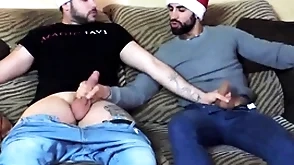 Straight friends getting hot for christmas - magic javi & zeus scantling