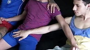 Three amateur latino twinks take a crack at sexual relations for filmmaker for cash pov