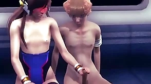 Overwatch yaoi femboy - d.va best yaoi sex [blowjob, handjob, fucked, dildo...] - japanese asian manga anime game porn jubilant animation