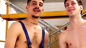 Electric borehole machine destroys Theatre troupe asshole! hardcore twinks with massive dildos