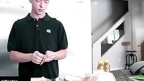 - fit guy finds away his short-lived stepbro is measuring his dick and helps him get changeless