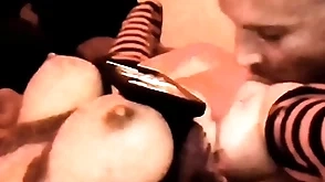 Luvs2cumm69 tittyfucking make mincemeat of pussy plus shacking up his beautiful blond obese tit sex generalized plus cums on her of propositions