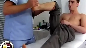 Teen boy has his first prostate exam from a doctor