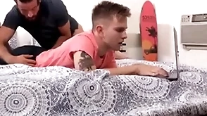 Familydaddy - blonde twink stepson out of the public eye fucked hard by hunk stepdad - lance hart, logan cross