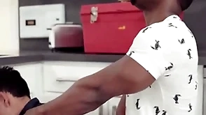 Pounding the sexy handyman with crunchy hair