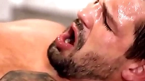 Benefactress rivera leaves his door open when masturbating so brysen can easily watch him doing his thing round his trinket - men