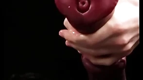 Masturbating huge horse-shaped dildo