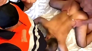 Lickerish security guys shacking up a gay