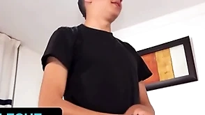 Latin leche - random cameraman invites latino encircling big uncut dick to fuck young twink in his place
