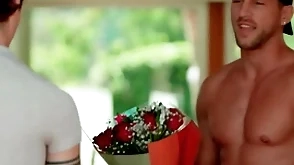 Cute gay guy wins a rendezvous with pornstar
