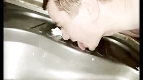 Detached boy licking put over a produce littoral Nautical head